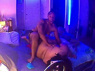 webcam ebony bbw straps up for intense girlfriend session moaning orgasms