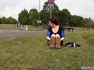 public amateur isabel dean flashes shaved pussy fingering toys orgasm roundabout outdoor exhibitionist