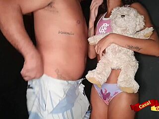 Skinny teen stepdaughter takes hot stepdad's anal pounding!