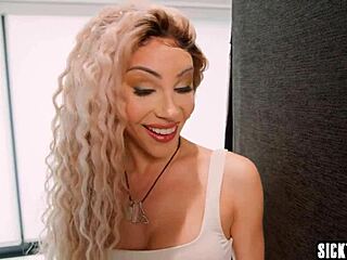 BBW Milf Codi Vore Joins Shemales Ariel Demure and Izzy Wilde for Steamy Threesome Kiss Fest