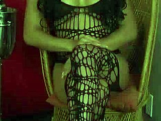 wanna see this shemale babe stroke her cock close-up in lingerie till she explodes?