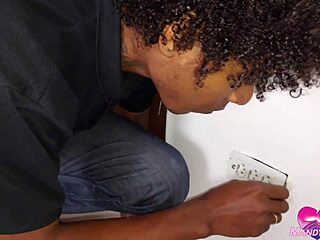 Handyman shocks with huge black cock anal creampie surprise