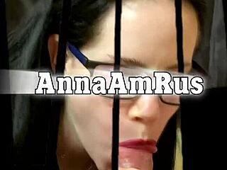 anna shares lover's cumshot on her pretty face