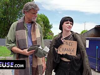 Homeless Alt Girl Transforms to Preppy Cock-Slut in Shower Slop