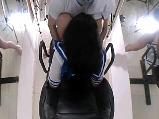 Cute Busty College Girlfriend Shows Up After Class Surprise