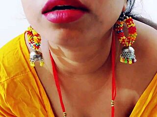 indian bhabhi rides dever cowgirl with dirty talk and naughty pussy close-up