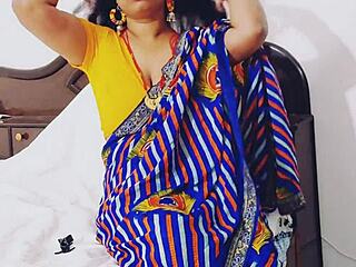 indian bhabhi rides dever cowgirl with dirty talk and naughty pussy close-up