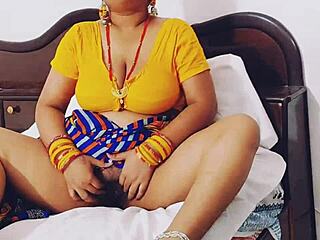 indian bhabhi rides dever cowgirl with dirty talk and naughty pussy close-up