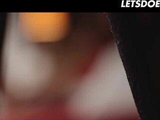 Lara West and Ellen Betsy start kissing then dive into muffs for hot 69 cunilingus