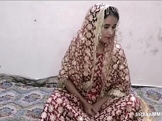 Skinny Indian Muslim Wife Deepthroats Husband's Friend Before Hardcore Bedroom Fuck