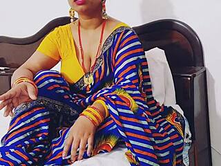 indian bhabhi rides dever cowgirl with dirty talk and naughty pussy close-up