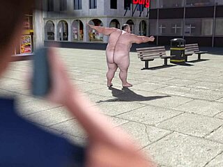 Sexy prostitute emma dances boobs out before public outdoor pounding