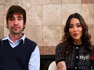 Horny latina vanessa sky gets spied on then licked shaved pussy in parody fuck