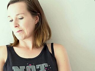 hot brunette lights up smokes and teases her curves slow