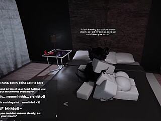 Sexy big ass babe plays roblox and takes turns submitting hard