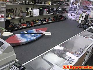 pawner teen sneaks to back office and bounces on cock in hidden cam ride