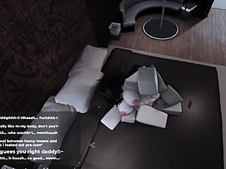 Sexy big ass babe plays roblox and takes turns submitting hard