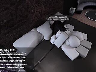 Sexy big ass babe plays roblox and takes turns submitting hard