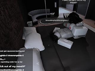 Sexy big ass babe plays roblox and takes turns submitting hard