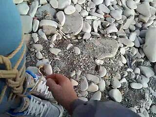 sofi bound tied up against sea reads book pov bondage!