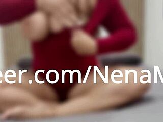 my pink toy makes me cum in oil and moans