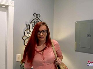 Nerdy Redhead Olivia X Fingers Herself Before Deepthroating Cumshot Facial!