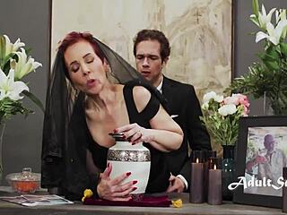 Gilf Widow Ruby Lynne Fucks Young Jayden Marcos at Husband's Funeral! Taboo Granny Action Explodes