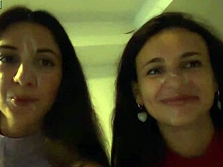 our slutty neighbors beg for cum facials before public walk 💦😈👯