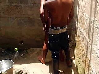 German Ebony Wife Bent Over for Hardcore Outdoor Cumshot Doggystyle