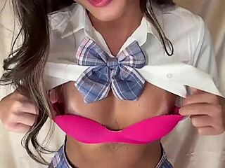 japanese shemale teen bitch toys her tight hole