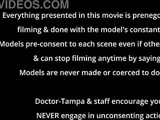 Tattooed Brunette Nurse Forces Hitachi Orgasm On Freshman Patient In Latex Gloves