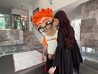 Chloe Foxxe bounces her athletic trimmed pussy on my monster cock broomstick for Halloween cumshot 🎃🍆💦