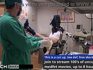 Tattooed Brunette Nurse Forces Hitachi Orgasm On Freshman Patient In Latex Gloves