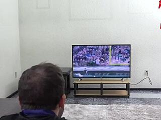 Whoa 😍 he slams friend's big ass doggystyle then blasts cum on tits and mouth!