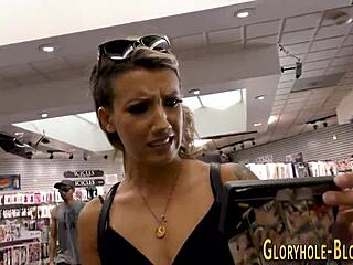 Garage Gloryhole Blonde Sucks Smashed by Interracial Big Black Cock