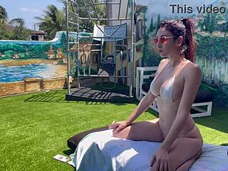 Italian MILF Artemisia Love Bares Perfect Bikini Body Outdoors