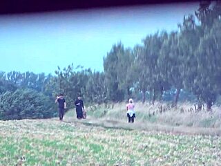 German latina secretary gives boss risky outdoor bareback fuck. He unloads cum all over her nice ass! 🌳🍑💦