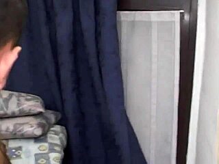 damn she unzips his fly for that hot amateur kitchen blowjob