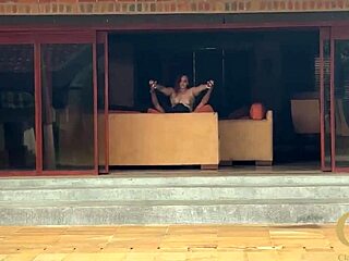 Petite Latina Rides Massive Black Cock Bareback Moaning for Neighbor's Quickie Creampie.