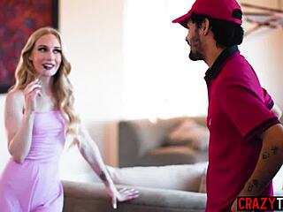 Blonde teacher Emma Starletto's risky class ride