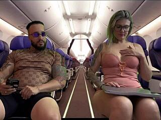 i caught her fingering wet pussy on plane jerked off hard