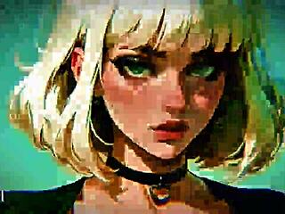 white hair goth bitch deepthroats fat cock in extreme 3d hentai