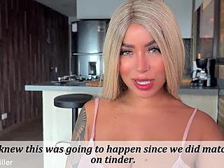 tinder hookup explodes into wild sex cum on my fat tits 💦🔥