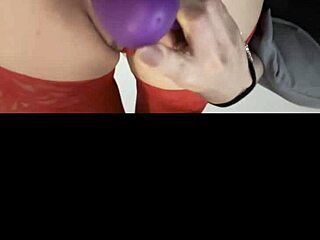 brazilian ebony bunny in lingerie fingers her juicy ass solo