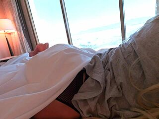 waking up on vacay i greet step sis jaz with morning dick pounding her tight pussy doggystyle till jizz explosion