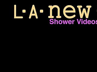 shy brunette mommy steps out of shower for taboo photoshoot tease