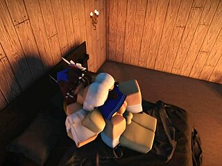 sexy big ass slut bends for rough pounding by monster cock in wild roblox romp