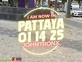 johntronx pounds this young petite thai teen's tight pussy doggystyle then creampies her cowgirl style