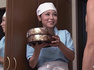 Petite Japanese Hotel Girl Seduces Client into Food Fetish Creampie Ride on Big Clit Pussy
