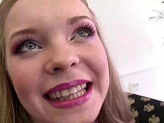 Think a nympho teen like bridget k can ride cock to facial without begging for more?